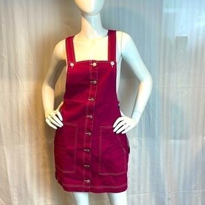 Blue Spice contrast stitch Overall Dress overall Size M‎ RefI55